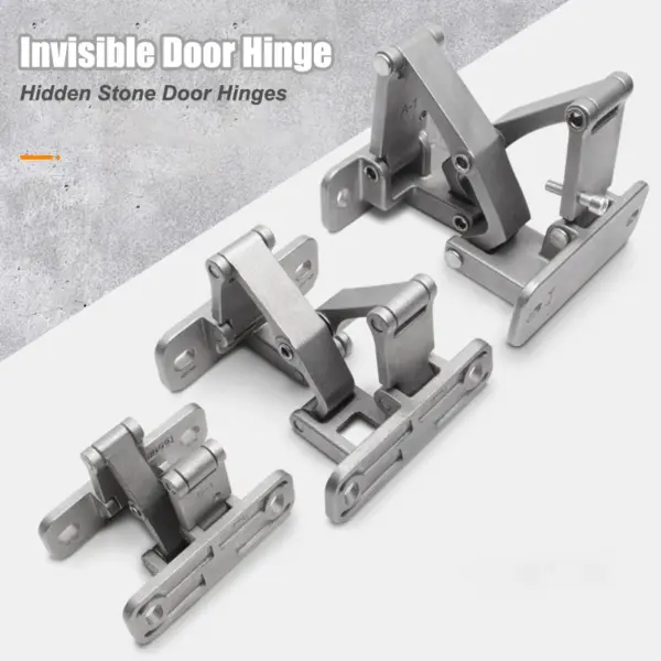 1PC Invisible Stone Door Hinge Heavy-duty Door Hinge Stainless Steel Folding Hinge Multifunctional Large Opening Door Hardware