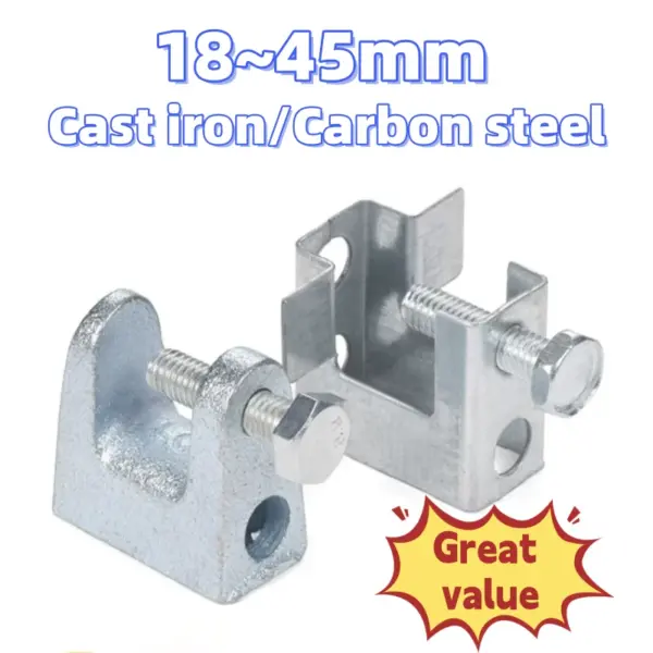 18~45mm C-type Clamps Cast iron C steel lifting fixture Galvanized Fittings Fixed Clip Clamps I-beam Clamp tube slot pipe clamp