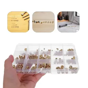 400pcs Brass Knurled Nut Inserts Assortment Kit Heat Set Knurled Threaded Insert Embedment Nuts for Plastic Printing Components