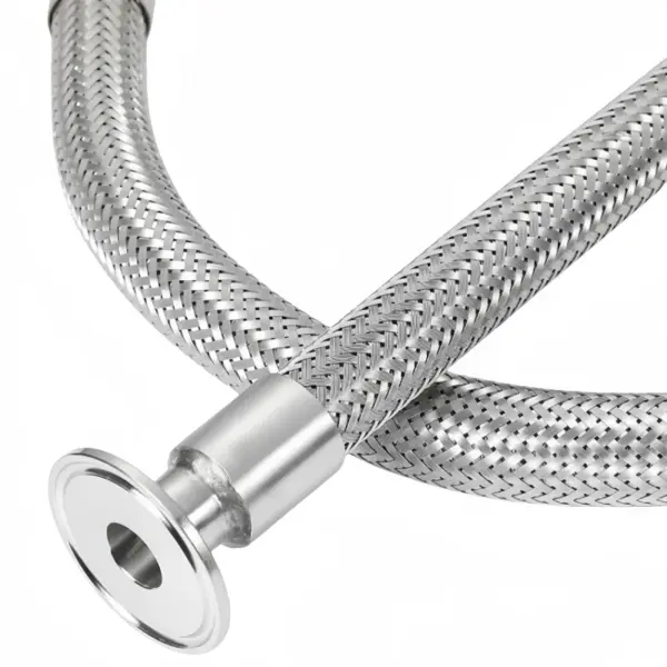 38mm(1 1/4" DN32) Ferrule50.5mm Tri Clamp Braided Flexible Hose For Homebrew Distillation L-500/1000/1500mm Stainless Steel 304