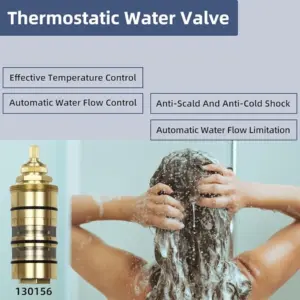 Brass Replacement Thermostatic Cartridge Shower Mixer Valve Bar Repair Kit Brass Temp Range of Han1sgrohe 298282000