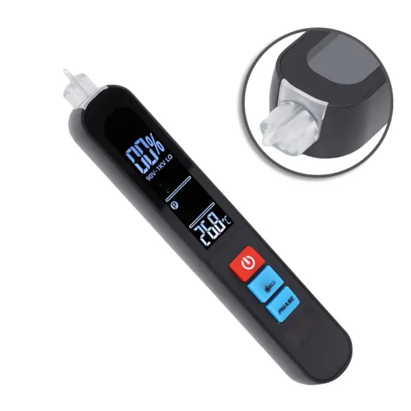 AVX1 Rechargeable Non-Contact Voltage Tester for Three-Phase Systems Rotation Indicator L R Mode 3x/sec Sampling