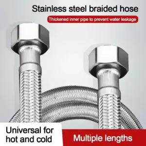 20/40/60/80/100/150/200CM Stainless Steel Braided Pipe Flexible Shower Hose High Pressure Explosion-proof Extension Shower Tube