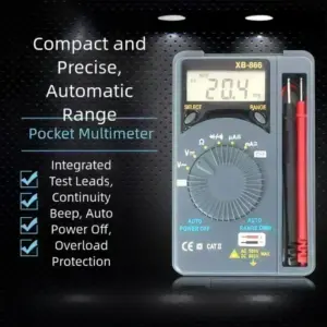XB866 Digital Multimeter, Mini Auto-Ranging LCD Voltmeter, Auto-Ranging Tester Mini Auto-Ranging LCD Voltmeter Test Tool