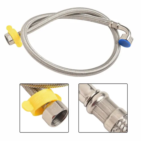 Braided Hose Connectors Elbow Flexible Hose Bathrooms Boilers High Pressure Resistant Long-lasting For Bathrooms
