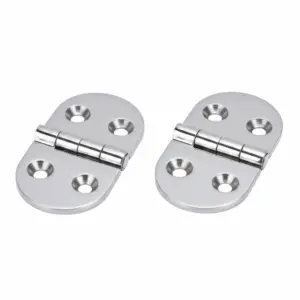 2pcs 316 Grade Stainless Steel Stainless Steel Door Hinges Strong Durable Oval Hinges Heavy Duty Hinges