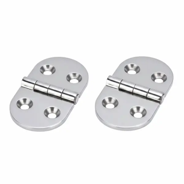 2pcs 316 Grade Stainless Steel Stainless Steel Door Hinges Strong Durable Oval Hinges Heavy Duty Hinges