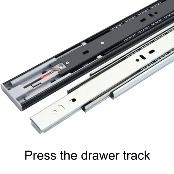 10"-22"  Full Extension Drawer Slides Rail Heavy Duty Soft Close Ball Bearing  Track 3-Section Furniture Sliders