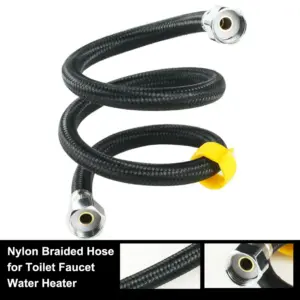 20/40/60/80/100/150/200cm G1/2 Nylon Braided Flexible Hose Household Water Heater Toilet Faucet Hot and Cold Water Inlet Pipe