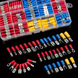 280 Pieces Of Crimping kit, insulated cable connectors with docking, ring, and fork tabs - wire crimping kit