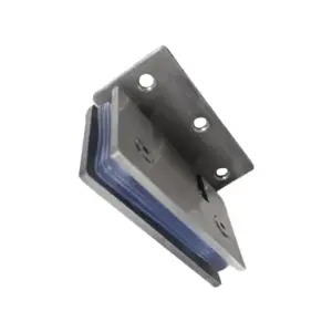 Stainless Steel 90 Degree Shower Glass Clamp Heavy Duty Rustproof Door Hinge for Bathroom Glass Door Mounting Application