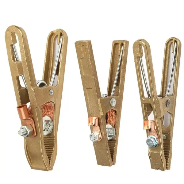 Copper Welding Electrode Holder Earth Ground Wire Clip Welding Clamp Welder Tool