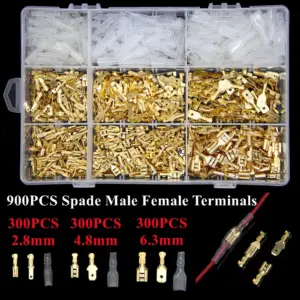 Box Insulated Male Female Wire Connector 2.8/4.8/6.3mm Electrical Crimp Terminals Spade Connectors Assorted Kit or SN-48B Pliers