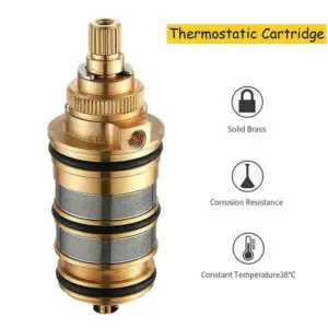 1PC Brass Replacement Thermostatic Cartridge Shower Mixer Valve Bar Repair Kit Faucet Cartridge Bath Shower Replacement Parts