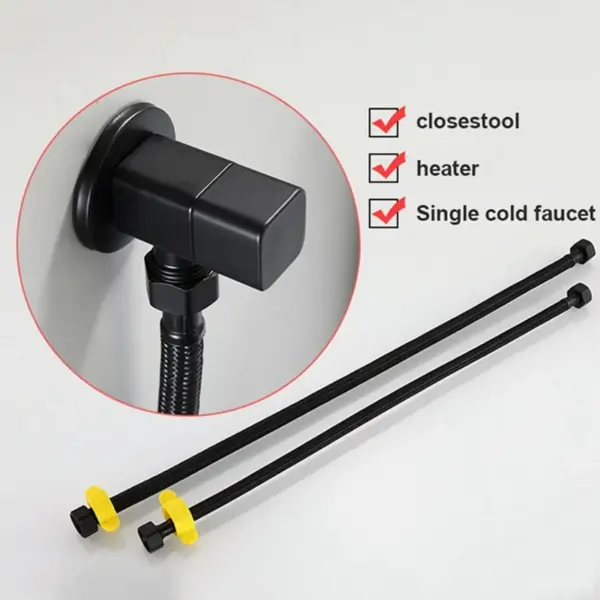 G1/2 Water Inlet Hose Stainless Steel Plumbing Anti-explosion Flexible Braided Kitchen Bathroom Toilet Faucet Connection Pipe