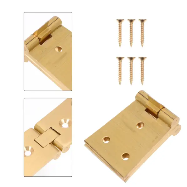 2Pcs Round Table Flap Hinges Copper Heavy Duty Folding Flips Hinges for Furniture Cabinet Doors 180 Degree Self-Supporting