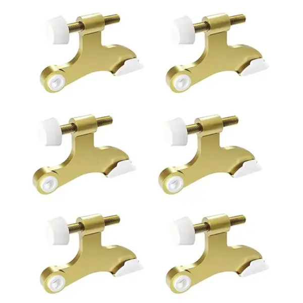 AEE4-6Pcs Hinge Pin Door Stopper Adjustable Heavy Duty Hinge With Rubber Bumper To Reduce Potential Damage Wall Dents