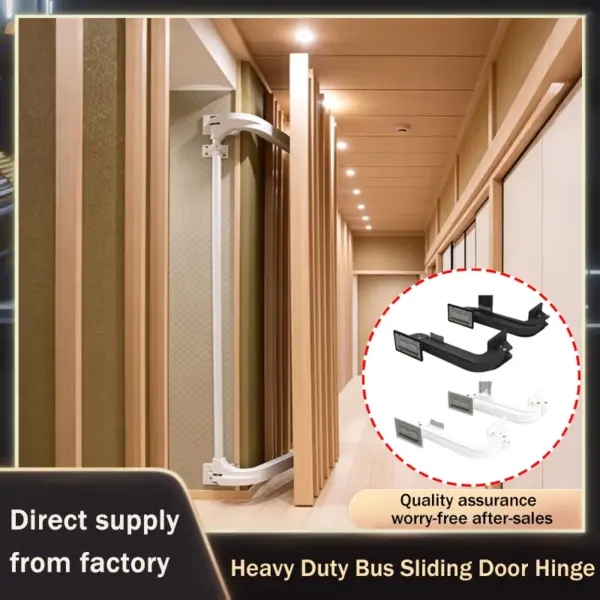 Imported Top Quality Heavy Duty Outward Bus Door Hinge With Silent Damping Buffer 90Kg Connecting Rod For Wardrobe Cabinet