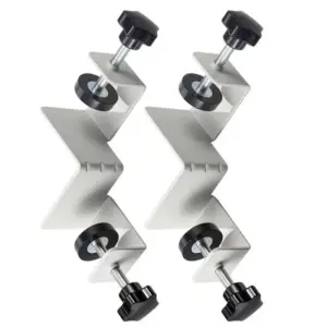 A11I Right Angle Clamp 90 Degree 2 Pieces Corner Clamps T-Shaped Positioning Squares Clamping Tool With Adjustable Swing Jaw