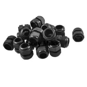 Black Plastic Waterproof Connector PG25 16-21mm Diameter Cable Gland