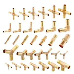 6mm 8mm 10mm 12mm 14mm 16mm  Hose Barb Brass Barbed Straight Elbow Tee Y 2 3 4 Way Pipe Fitting Connector
