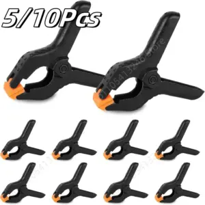 2 Inch Woodworking Spring Clamps DIY Tools 5/10Pcs Plastic Toggle Clamp for Woodwork Spring Clip Photo Studio Fixed Clip