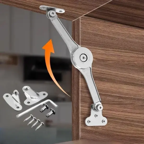 Adjustable Polish Hinge Furniture Lift Up Flap Stay Support Hardware 1PCS Hydraulic Randomly Stop Hinges Kitchen Cabinet Door