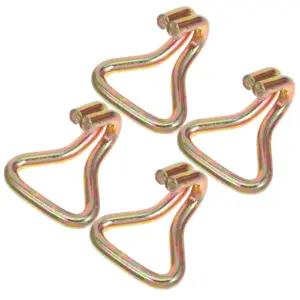 4Pcs Fixing Hook Strap Heavy Duty Steel Double Tie Down Straps Cargo Ratchet Strap Replacement Metal Hooks for Bikes