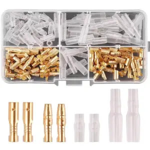 120pcs 3.9mm Bullet Connector Kit Fully Insulated Male Female Crimp Terminals for Automotive Motorcycle Wiring Repair