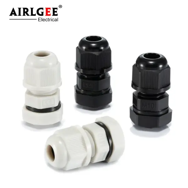 10PCs Waterproof Cable Glands M8 M10 M12 M16 M20 M25 M32 M36 M40 White Black IP68 Plastic Nylon Cable Wires Connector