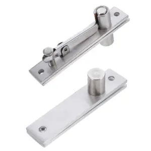 1Set Stainless Steel Door Pivot Hinge Heavy Duty Long Service Life Adjustable Rotation Hinge 360 Degree Bearing Load Door