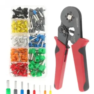 400PCS  Wire End Ferrules Terminals, or Ferrule Crimping Tool Kit, AWG23-7 Self-adjustable Ratchet Wire Crimping Tool Kit