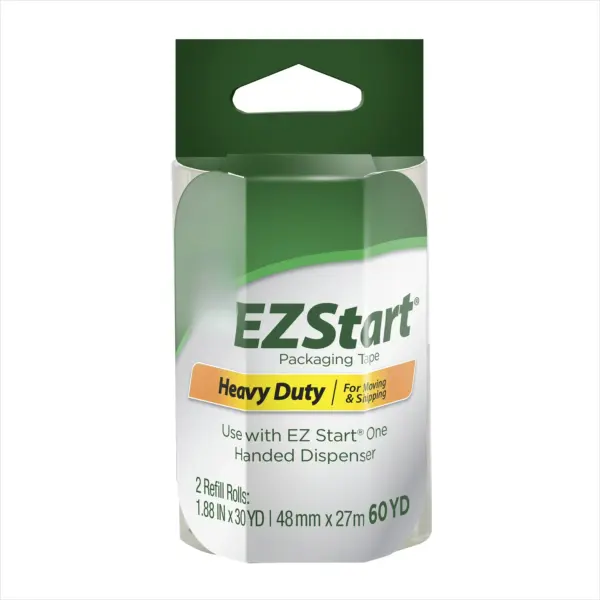 EZ Start Clear Acrylic Packaging Tape, 1.88 in. x 30 yd., 2 Rolls