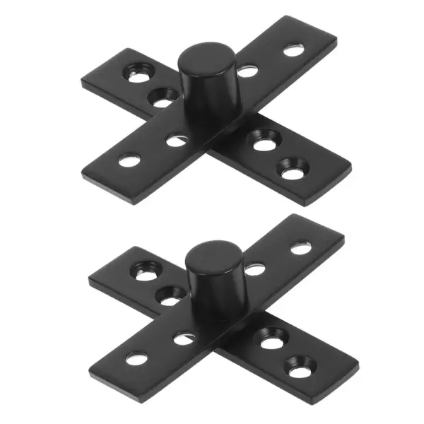 2Pcs Stainless Degree Concealed Pivot Hinge Set Hidden Centre Shaft Door Hardware for Wooden Doors Heavy Duty Rotating