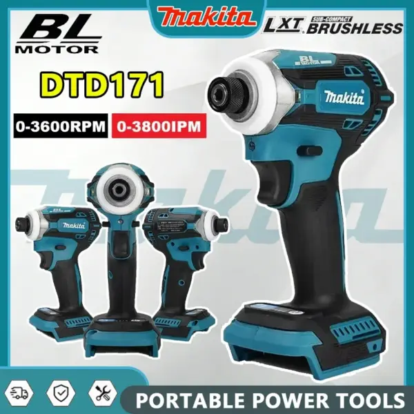 Makita DTD171 Brushless Impact Driver 18V Cordless Power Tools Rechargeable Screwdriver Drills with BL Motor Bare Tool Unit