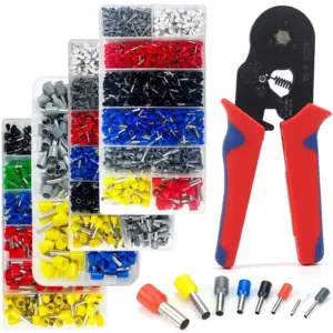 200-1900Pcs Assortment Ferrule Wire Copper Crimp Wire Terminal Kit Insulated Cord Pin End Terminal Electrical Crimper Terminator