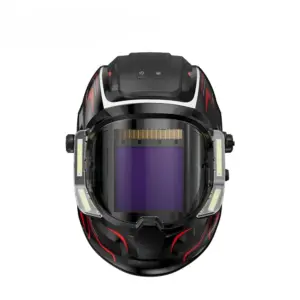 ANDELI  3.94 3.74 Inch Large View Welding Helmet  Auto Darkening Welding Helmet  with  4 LEDS  Type C Charger Hold on 4 Hours