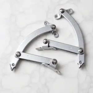 2Pcs Cabinet Door Gas Support Satin Silver Heavy Duty Struts Spring Lift Stoppers Lid Opener 90 Degree Cupboard Spring Shocks