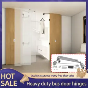 Heavy Duty Barn Door Hinge Flush Mount Invisible Soft Closing Silent Damping For Wood Cabinet Wardrobe Closet Kitchen Cupboard