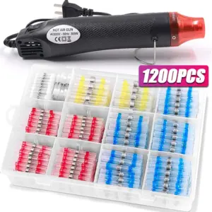 50/600/1200PCS Heat Shrink Butt Wire Cable Splice Terminal Kit Waterproof Crimp Terminals Solder Seal Electrical Marine Cable