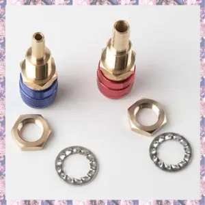 Retail 4Pcs 6Mm Water Cooled Air Cooled Gas Water Adapter Quick Connector Fitting For MIG TIG Welding Torch Plug, Blue+Red