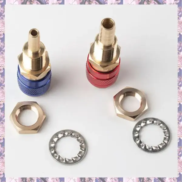Retail 4Pcs 6Mm Water Cooled Air Cooled Gas Water Adapter Quick Connector Fitting For MIG TIG Welding Torch Plug, Blue+Red