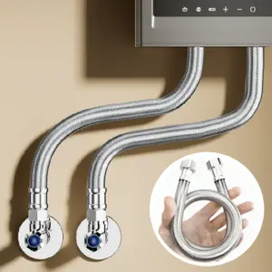 Shower Hose Stainless Steel Plumbing Explosion Proof Flexible Braided Hose Faucet Water Pipe For Kitchen Bathroom Plumbing