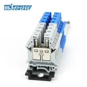 5Pcs UK16 Screw Connection 16mm² 2-Conductor Strip Cable Plug Wire Electric Connector Universal DIN Rail Terminal Block UK 16