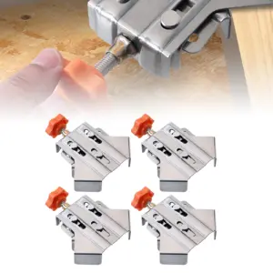 4PCS Folding Right-Angle Clamp, 90-Degree Clamp, Stainless Steel Woodworking Corner Clamp, suitable for DIY picture frame making