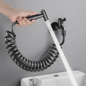 Handheld Water Toilet Bidet Sprayer Flexible Spring Shower Head Hose Tube Bathroom Washer High-pressure Spray Gun Hoses Sets