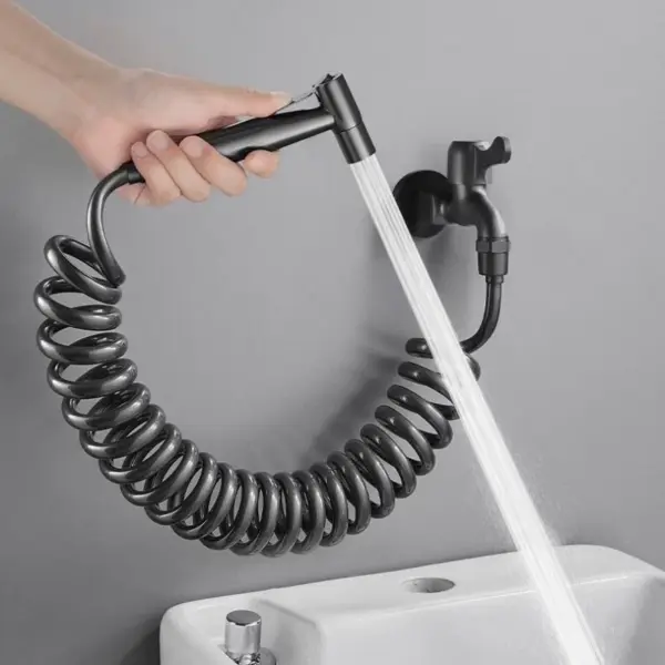 Handheld Water Toilet Bidet Sprayer Flexible Spring Shower Head Hose Tube Bathroom Washer High-pressure Spray Gun Hoses Sets