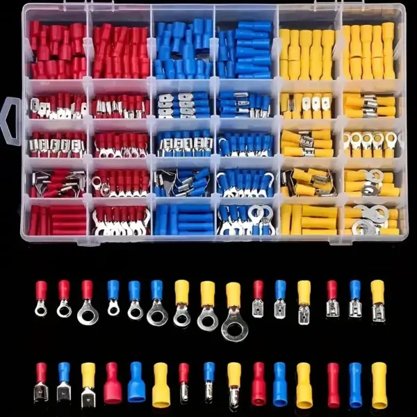 280/300/480pcs Insulated Cable Connector Electrical Wire Crimp Spade Butt Ring Fork Set Ring Lugs Rolled Terminals Assorted Kit