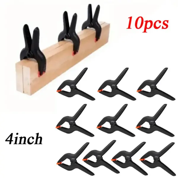 10pcs 4-Inch A-clip Woodworking Spring Clip Photography Background Cloth Plastic Nylon Clamps Fixed Clip Carpentry Tools