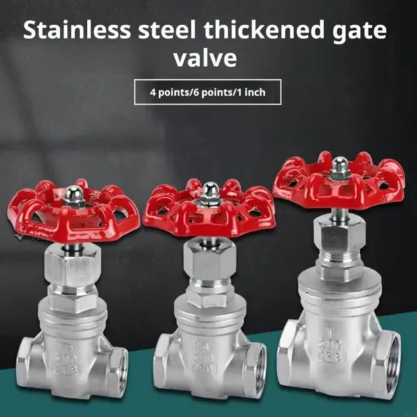 304 Stainless Steel Gate Valves With NPT Thread 1/2Inch 3/4Inch 1Inch for Water Flows Control In Plumbing Systems M4YD